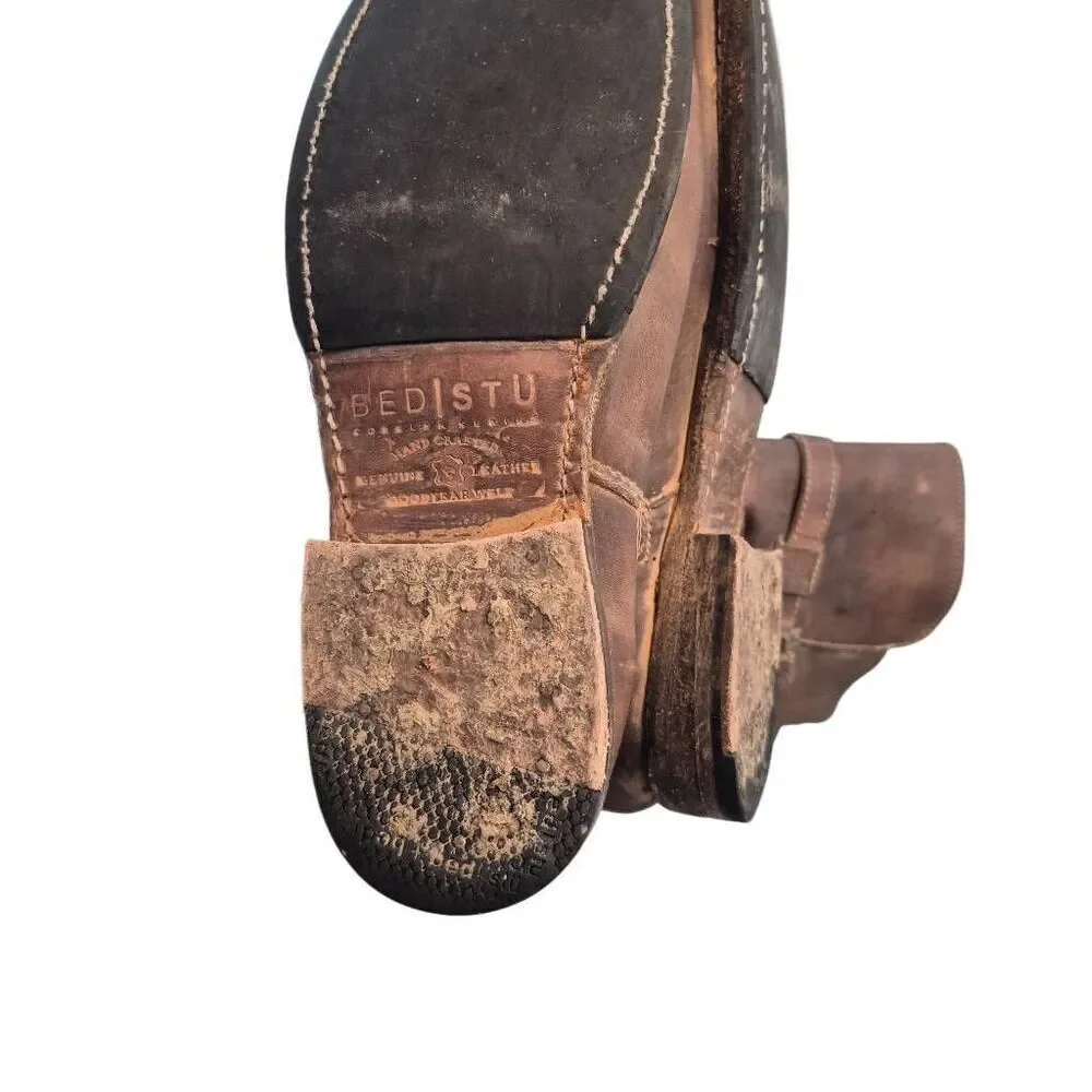 Bed Stu Bed-Stu Cobbler Series Women's Turn Leather Mid-Calf Boots Side Zip USED